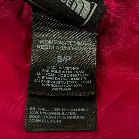 The North Face Aconcagua 550 Down Vest Womens Small Purple Quilted Zip Puffer - Picture 4 of 12